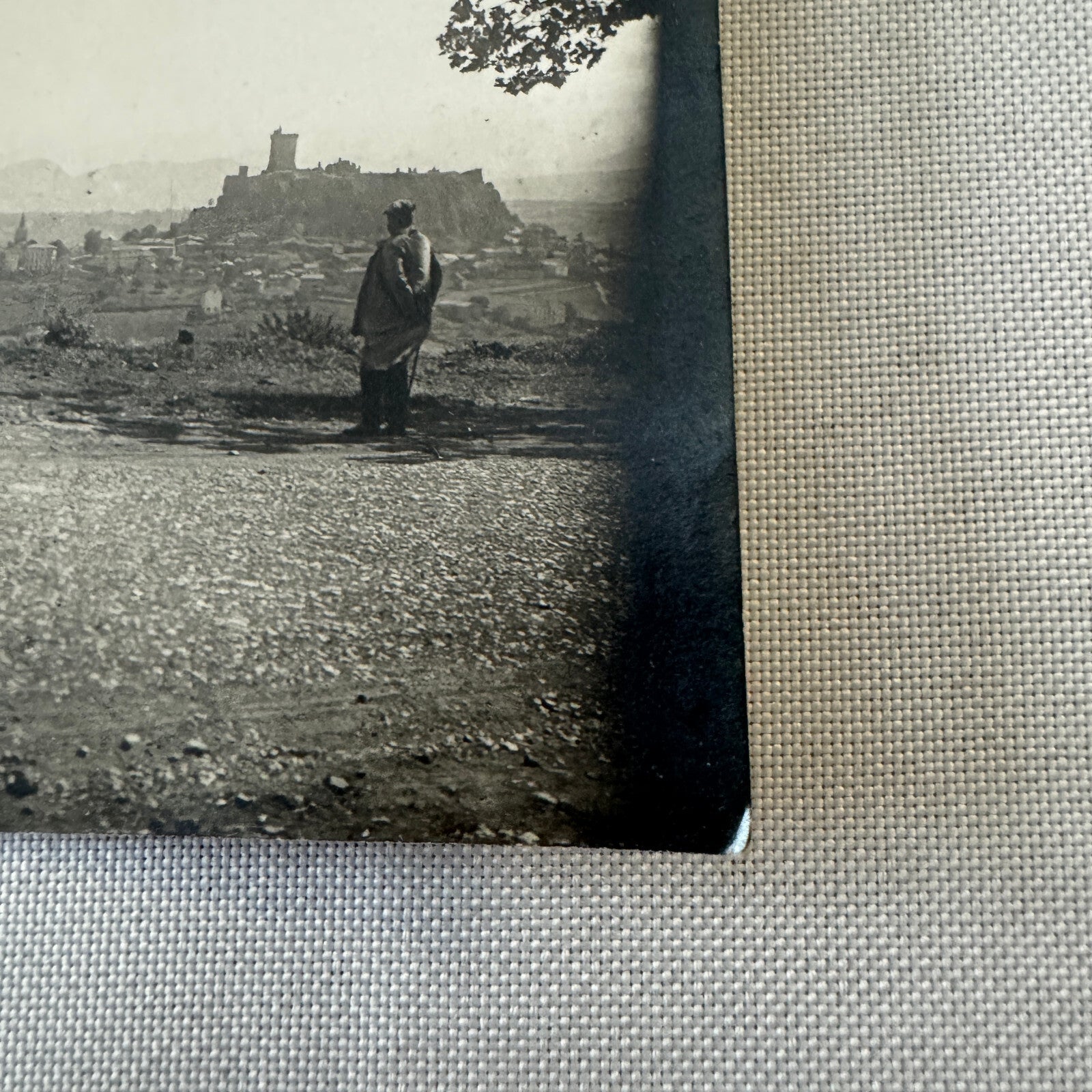 Vintage French Real Photo Postcard Post Card RPPC Automobile People Car