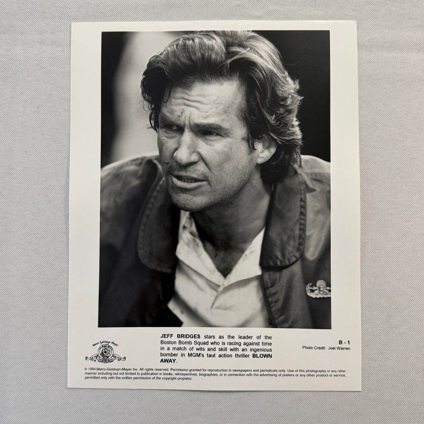 Blown Away Movie Film Press Photo Photograph 1994 Jeff Bridges