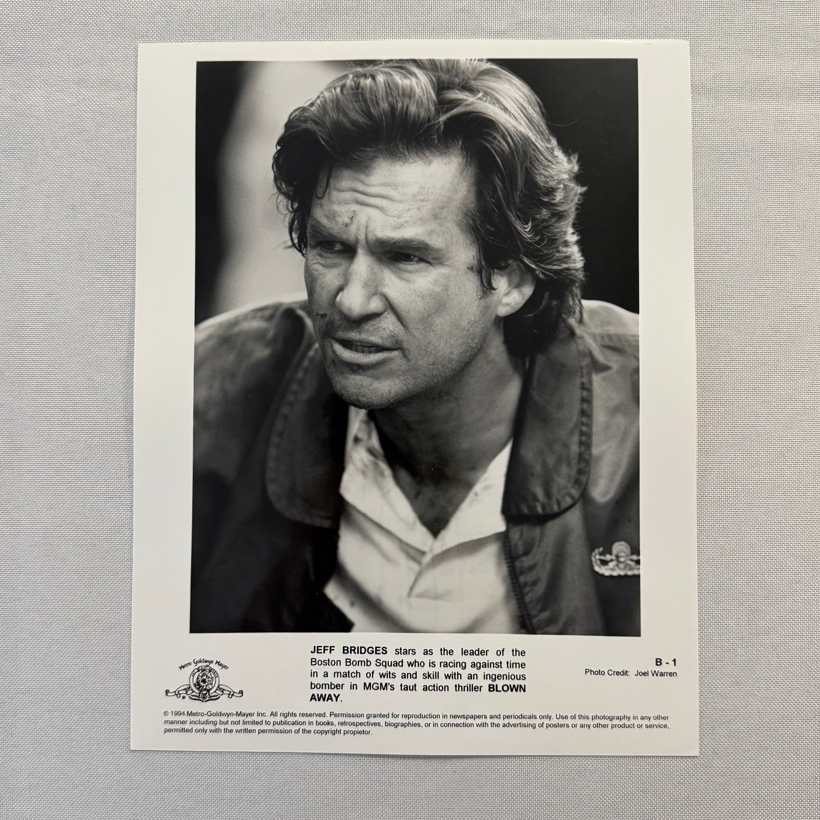Blown Away Movie Film Press Photo Photograph 1994 Jeff Bridges