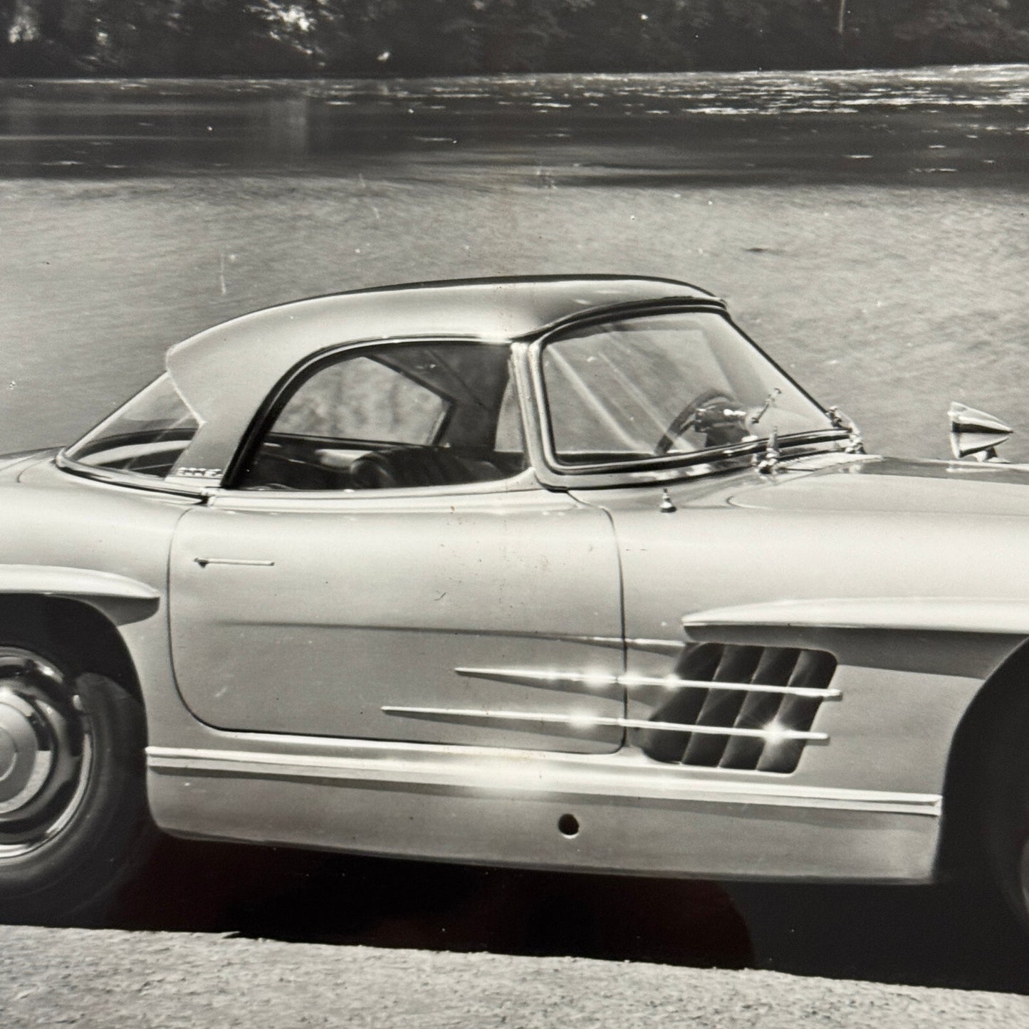 Mercedes Benz 300 SL Car Factory Photo Photograph Print Vintage