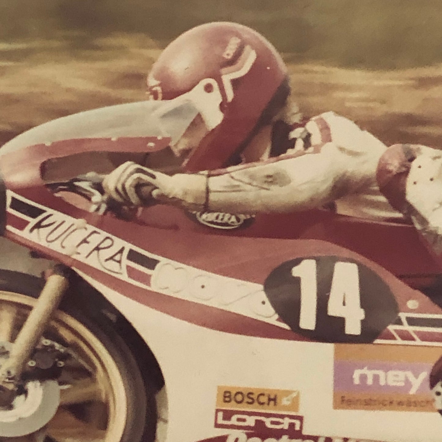 Vintage Motorcycle Racing Photo Photograph Print Germany