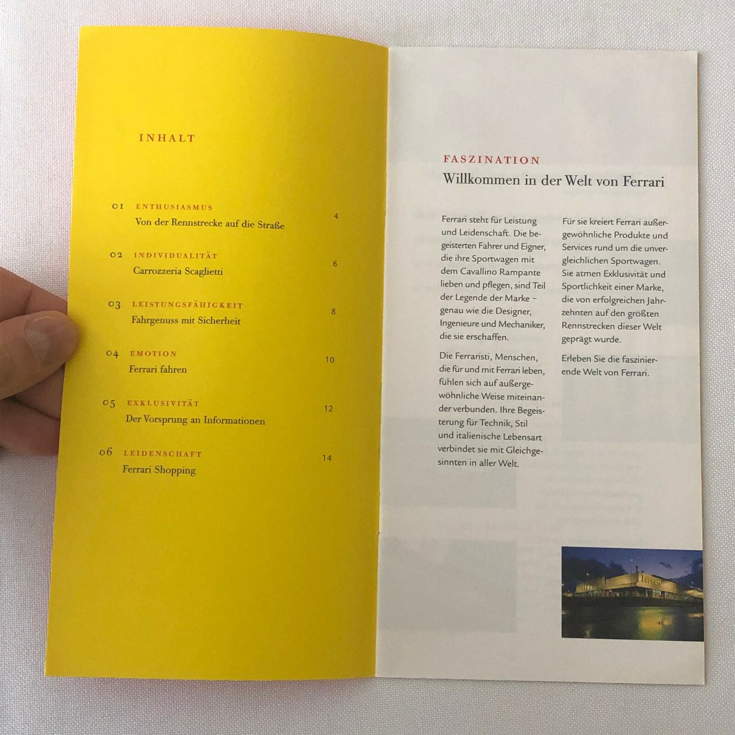 Ferrari Services Sales Brochure Catalog 360 Challenge Racing Carrozzeria GERMAN 