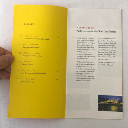 Ferrari Services Sales Brochure Catalog 360 Challenge Racing Carrozzeria GERMAN 