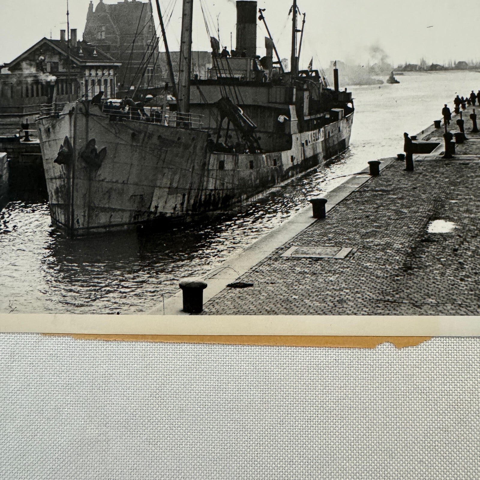 Vintage Press Photo Photograph Antwerp Belgium Allied Shipping Ship Boat WW2