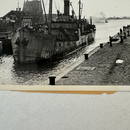 Vintage Press Photo Photograph Antwerp Belgium Allied Shipping Ship Boat WW2