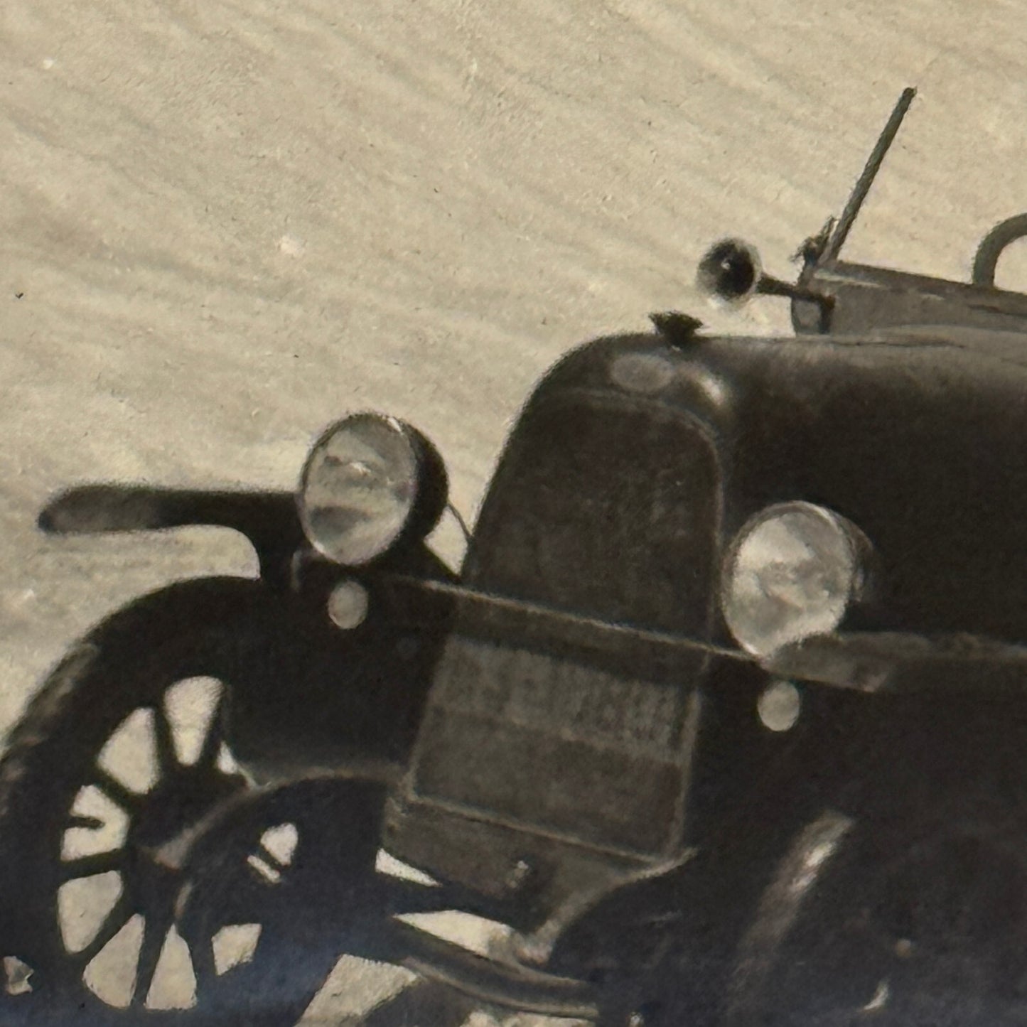 Antique Car Automobile Mountain Snow Italian Real Photo Postcard RPPC Photograph