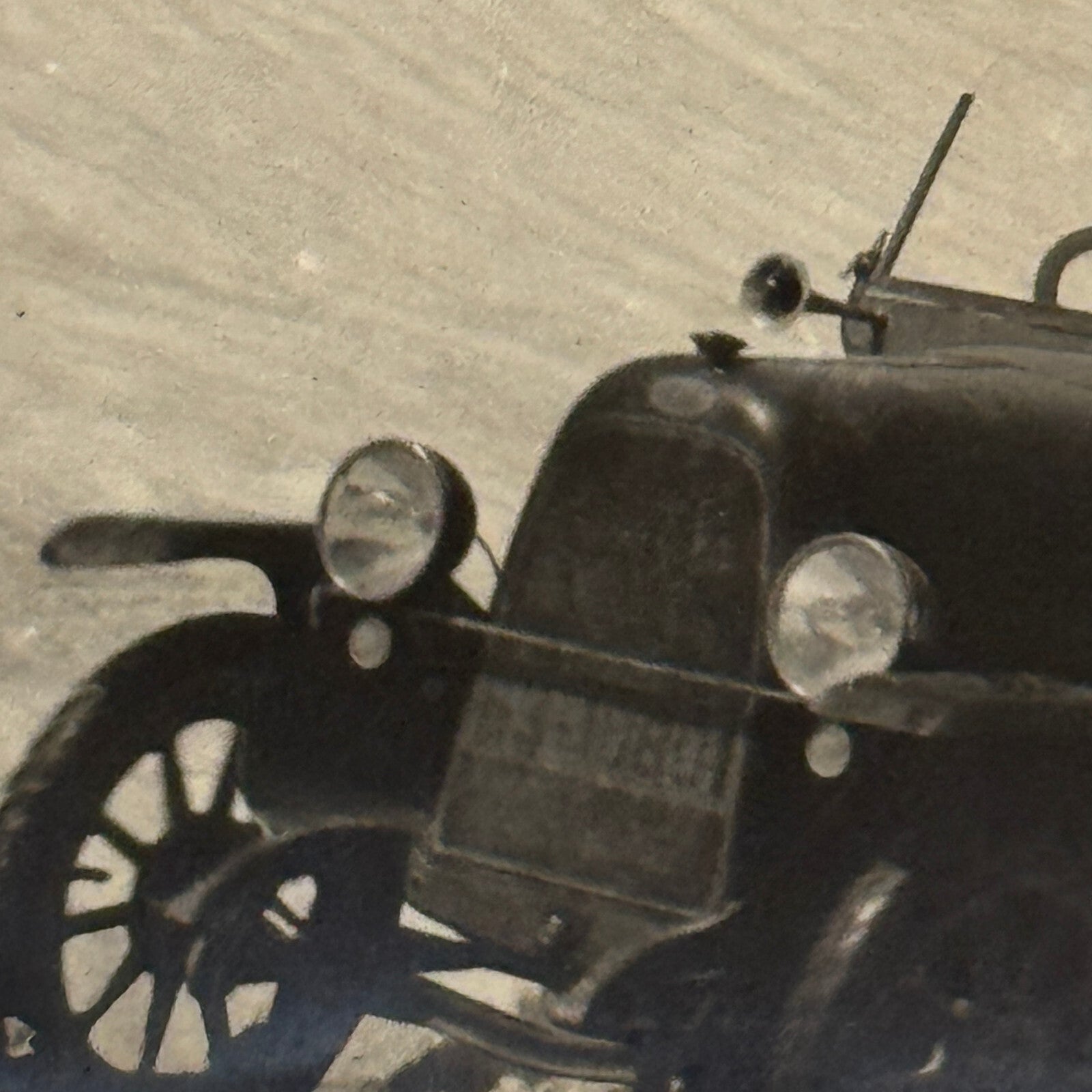 Antique Car Automobile Mountain Snow Italian Real Photo Postcard RPPC Photograph