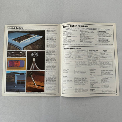 1980 Volkswagen VW Rabbit Car Sales Brochure Catalog Coupe Sedan Convertible