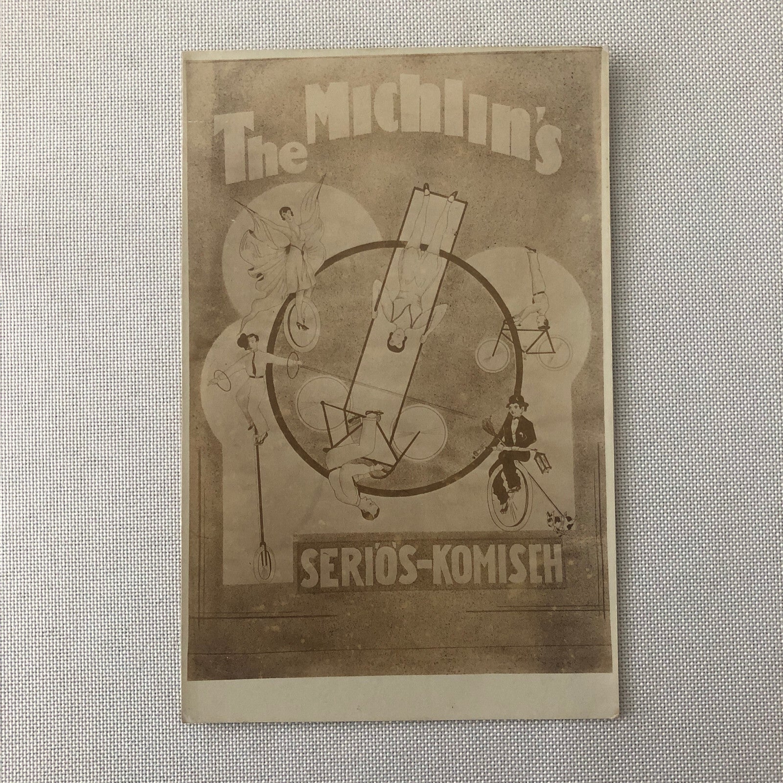 Circus Performer Unicycle Acrobat Balancing The Michelins Postcard Post Card
