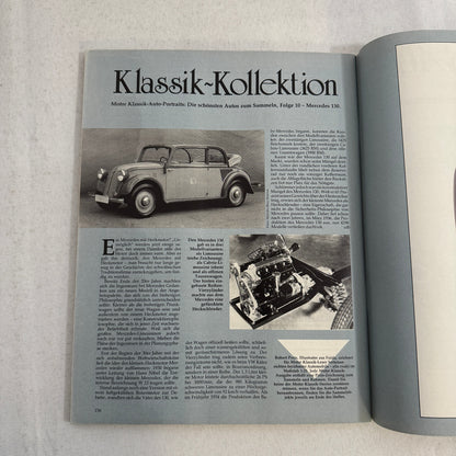 1934 Mercedes Benz 130 W23 Car Illustration Art Drawing Hand Drawn Vintage