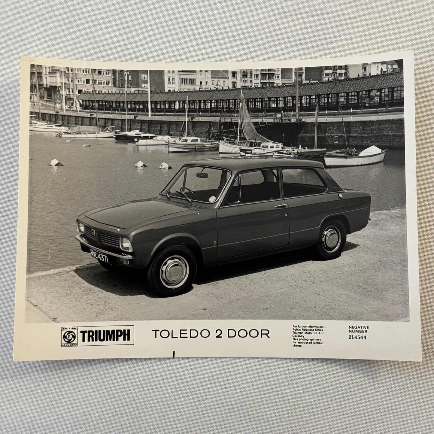 Triumph Toledo 2 Door Coupe Car Factory Press Photo Photograph Print 1972