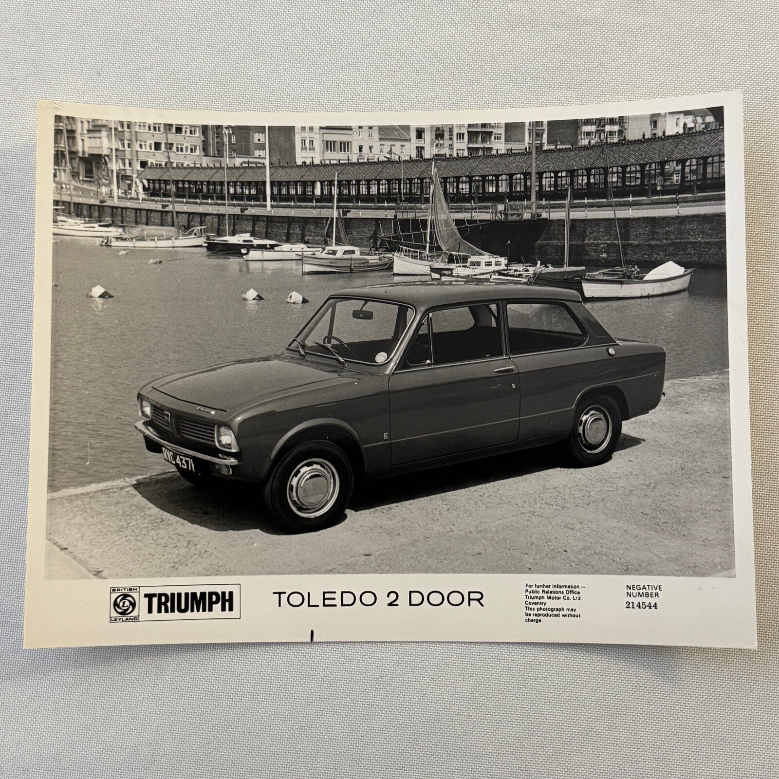 Triumph Toledo 2 Door Coupe Car Factory Press Photo Photograph Print 1972