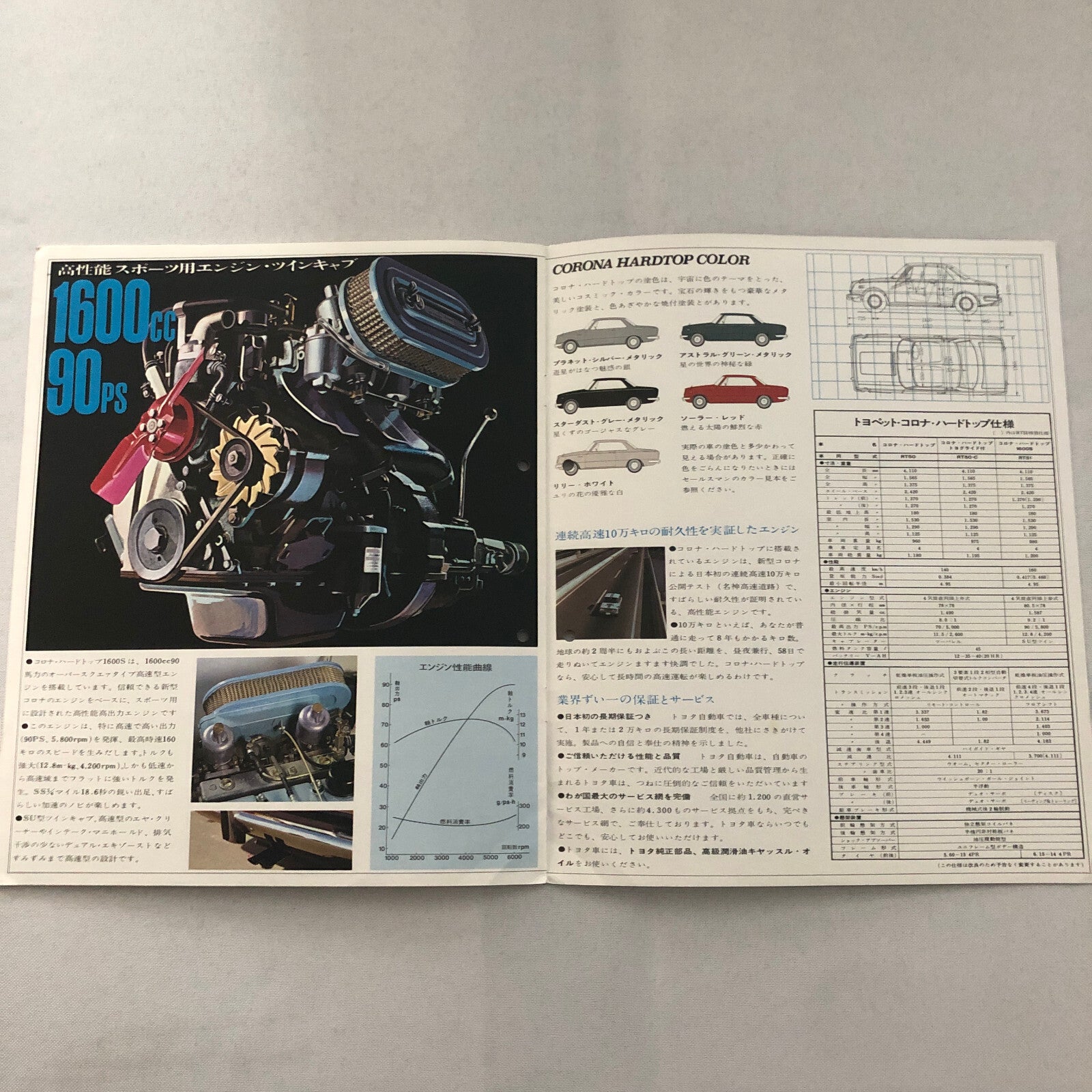 Toyota Toyopet Corona Hardtop Car Sales Brochure Catalog Japanese JDM