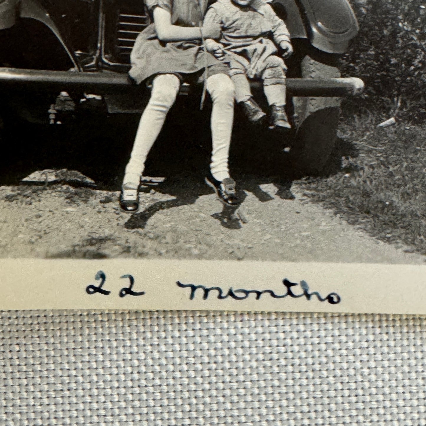 Vintage Car Photo Photograph Print Children with Automobile Snapshot