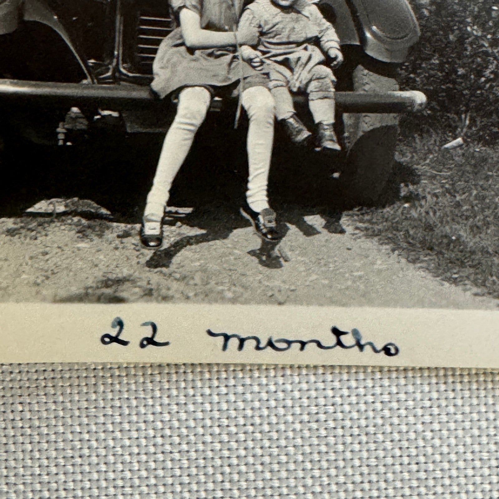 Vintage Car Photo Photograph Print Children with Automobile Snapshot