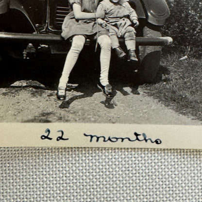 Vintage Car Photo Photograph Print Children with Automobile Snapshot