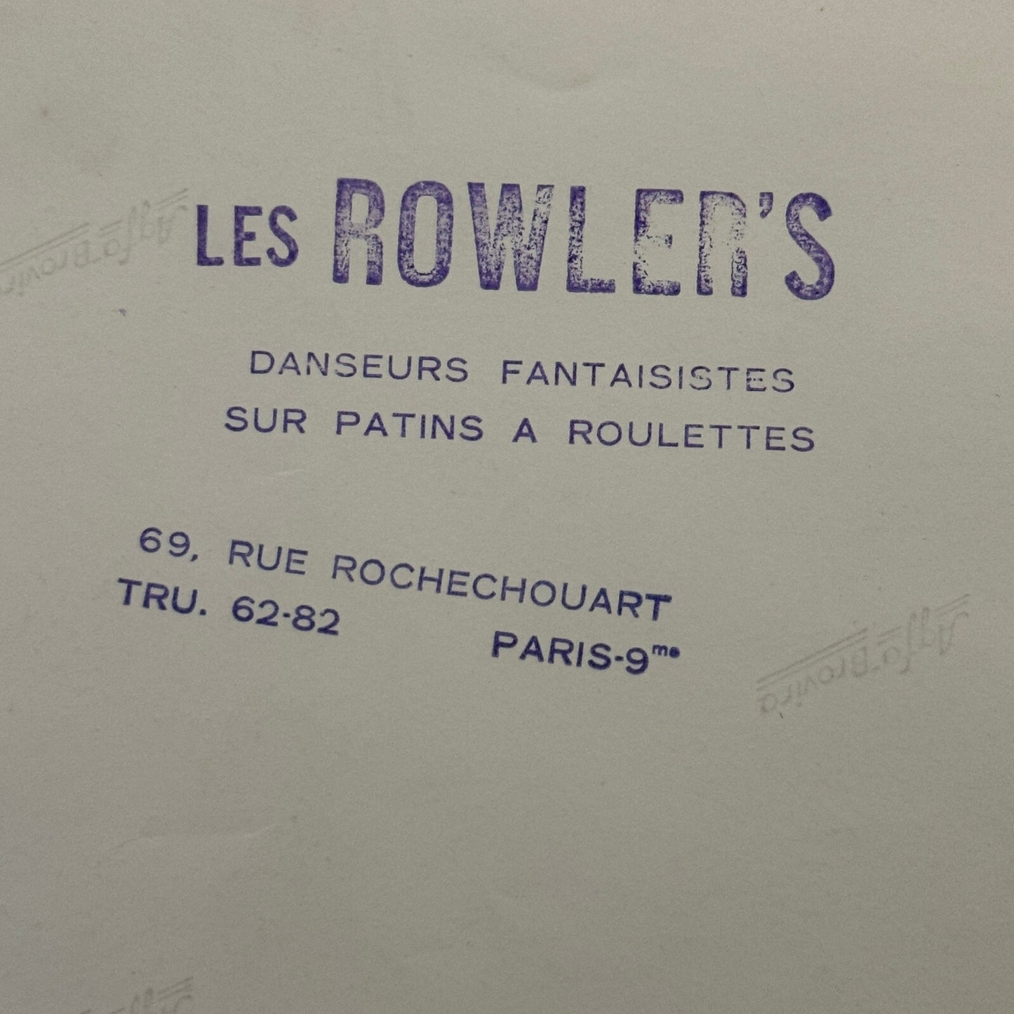 Vintage Circus Photo Rowlers Roller Skating Act Performer France Photograph