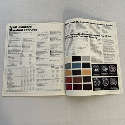 1981 AMC American Motors Spirit Concord Sales Brochure Catalog Advertising