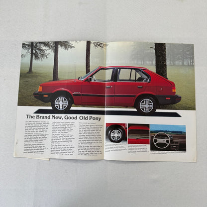 1985 Hyundai Pony Car Sales Brochure Catalog Folder Vintage Advertising