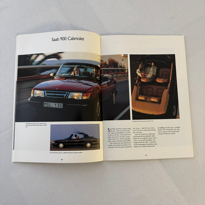 1990 Saab 900 Car Sales Brochure Catalog Saab 900 Cabriolet Turbo Aero SWEDISH
