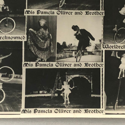 Circus Bicycle Act Performer Photo Photograph Miss Pamela Olliver Vintage