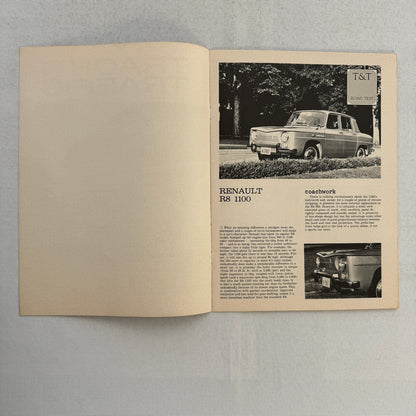 Renault R8 1100 Road Test Sales Brochure Advertising Track & Traffic Magazine