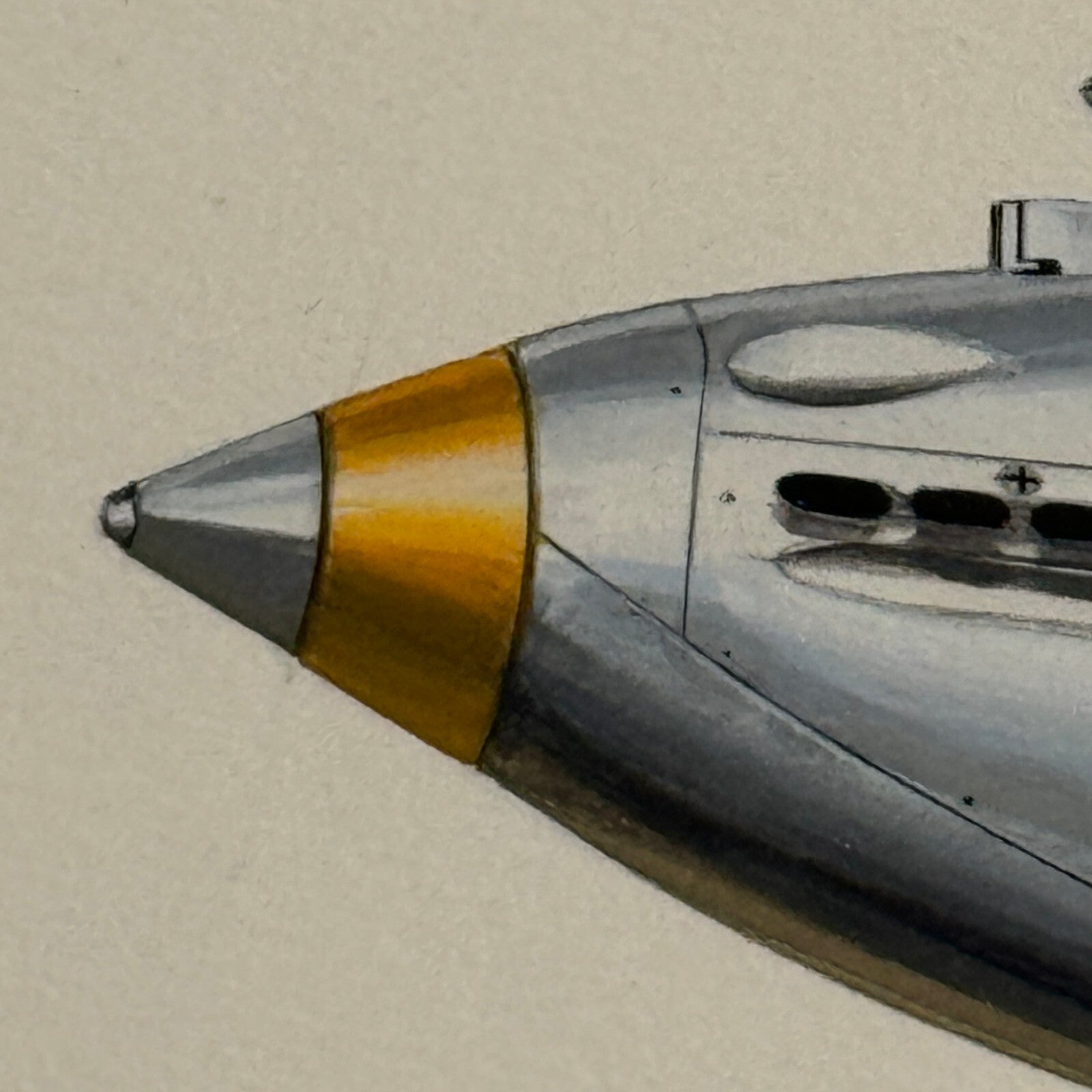 Vintage Hawker Hart Airplane Aircraft Plane Illustration Art Drawing