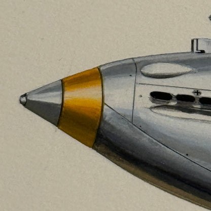 Vintage Hawker Hart Airplane Aircraft Plane Illustration Art Drawing