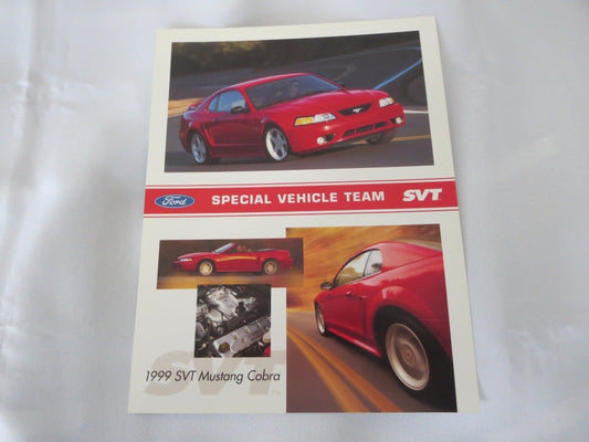 1999 Ford Mustang SVT Cobra Sales Brochure Advertising