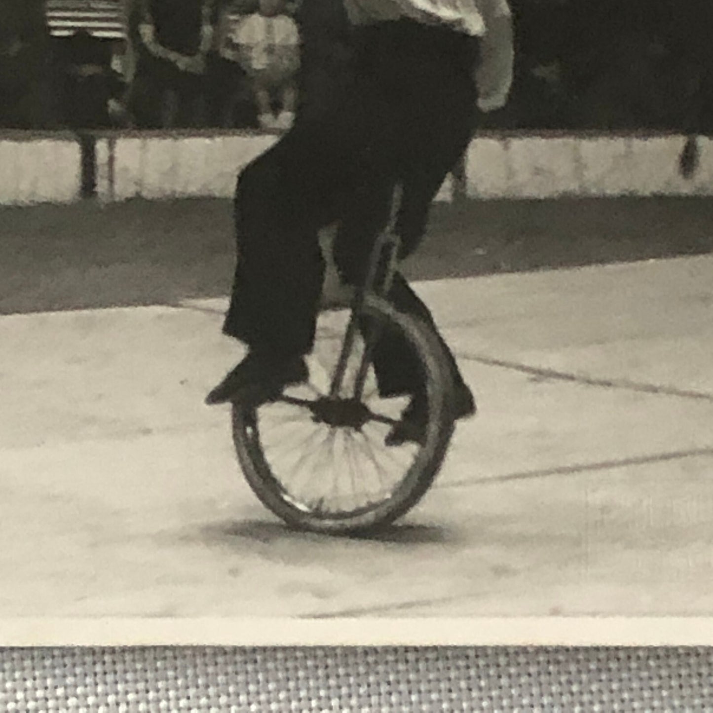 Circus Unicycle Balancing Act Photo Photograph Print Vintage