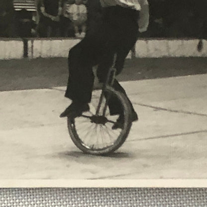 Circus Unicycle Balancing Act Photo Photograph Print Vintage