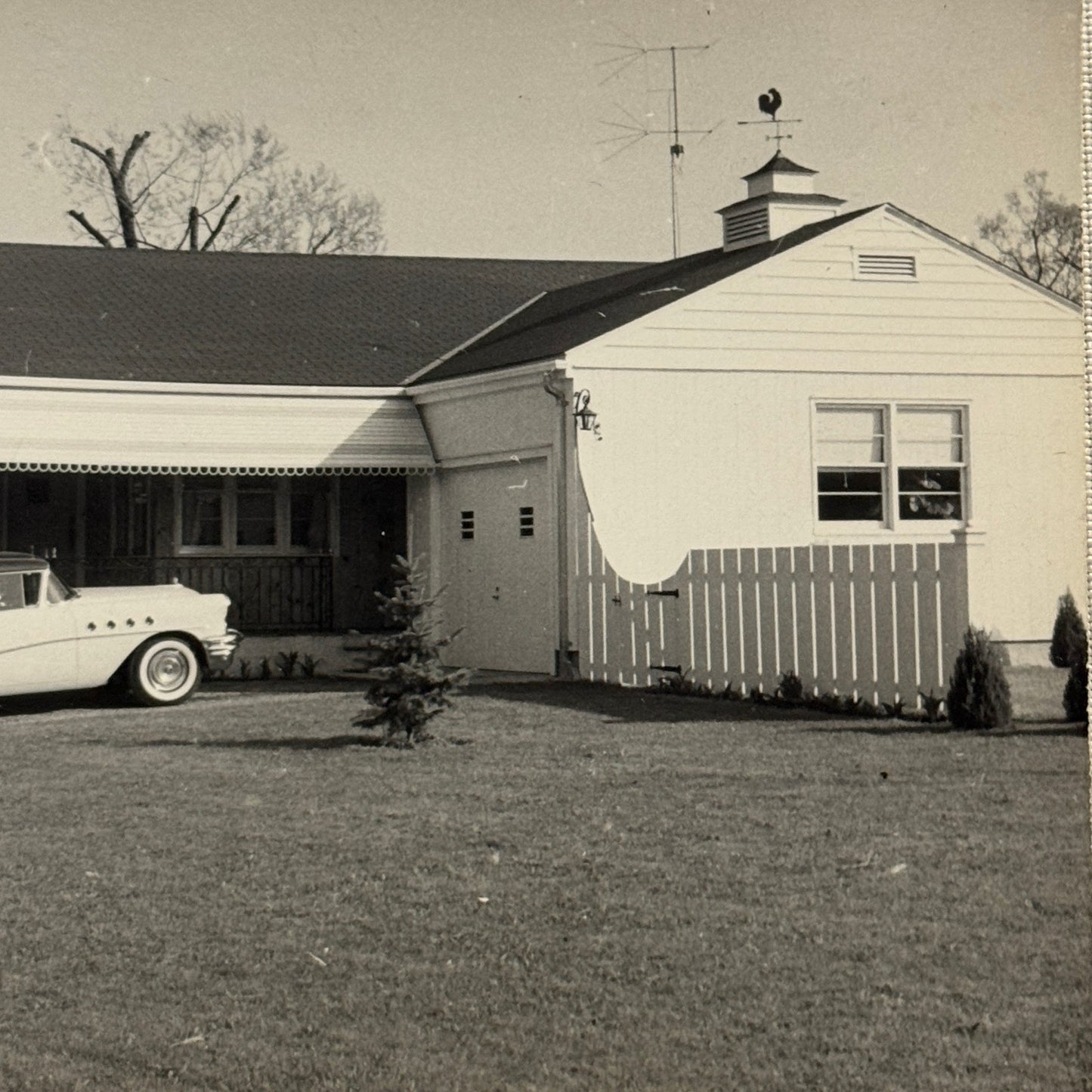 Vintage Photograph Photo Buick Car Automobile Outside House