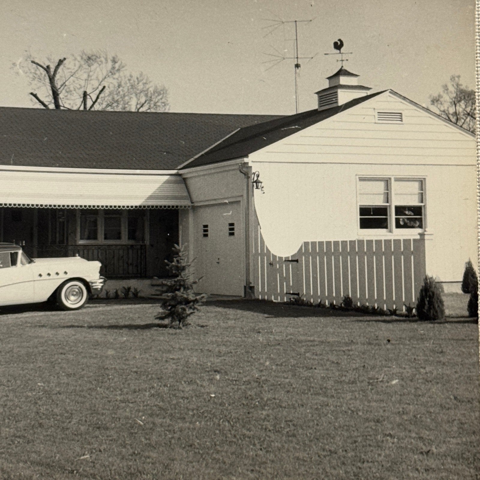 Vintage Photograph Photo Buick Car Automobile Outside House