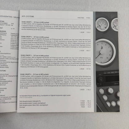 2009 Wiesmann Roadster MF5 Brochure Catalog Sports Car GERMAN Text