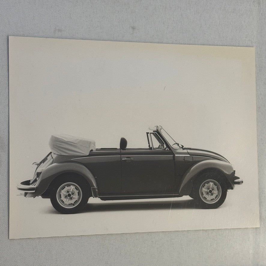 Vintage Volkswagen Beetle Convertible VW Bug Car Photo Photograph Cabriolet
