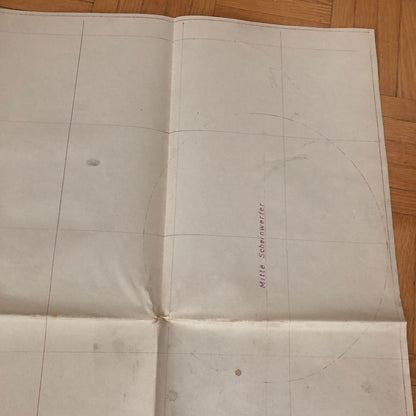 Vintage Porsche Reutter & Co Coachbuilder Factory Part Blueprint Document German