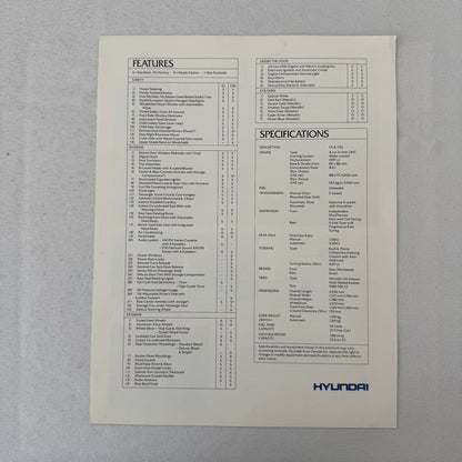 Vintage Stellar II Car Sales Sheet Brochure Canadian Market