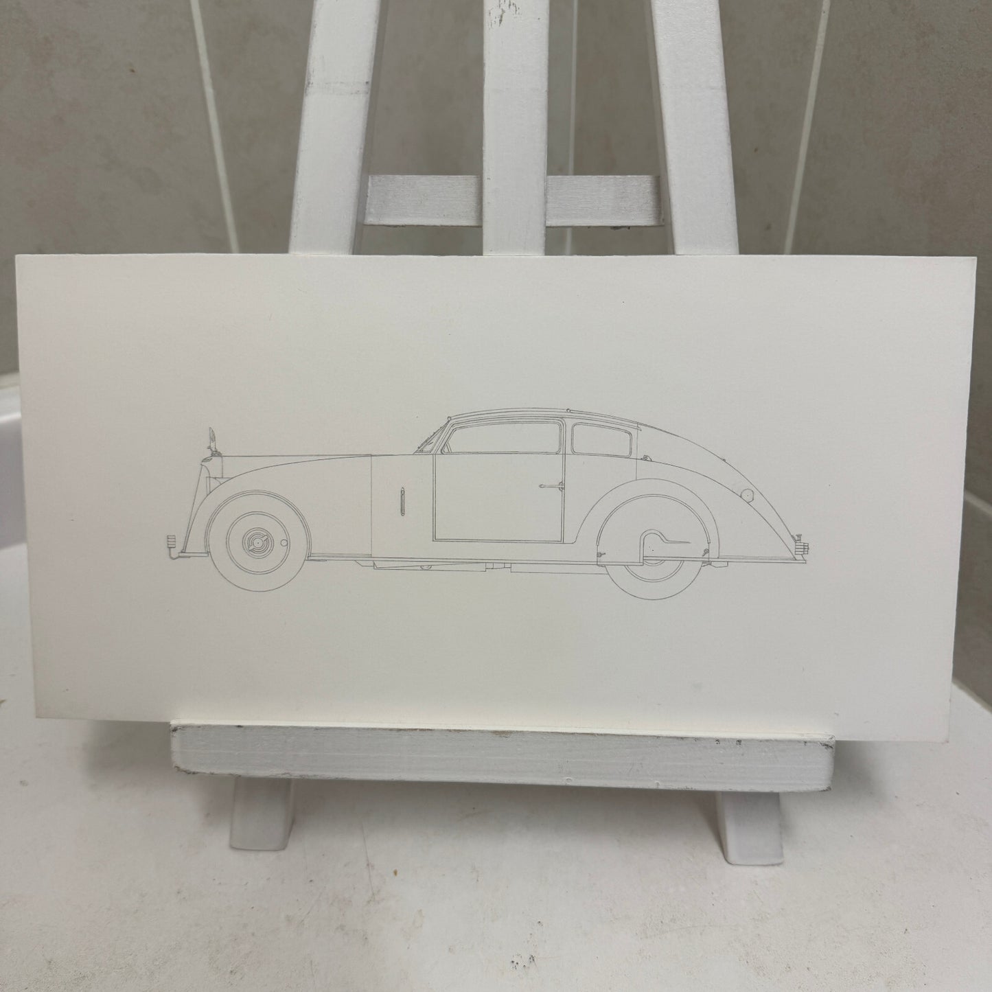 1937 Voisin V12 L Ailee Car Illustration Art Drawing Hand Drawn Robert Preis