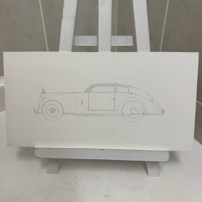 1937 Voisin V12 L Ailee Car Illustration Art Drawing Hand Drawn Robert Preis