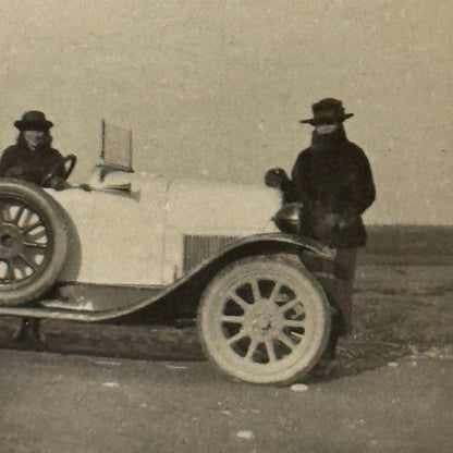 Vintage Photograph Photo Antique Men in Early Automobile Car