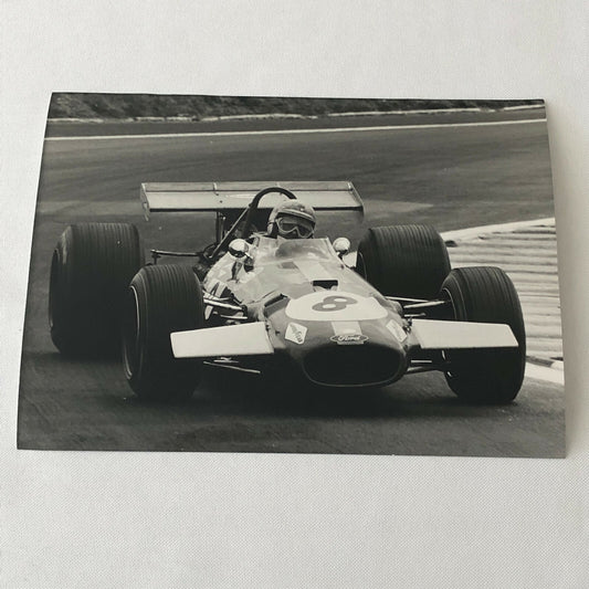 Vintage Racing Photo Photograph Jack Brabham 1969 F1 Grand Prix 