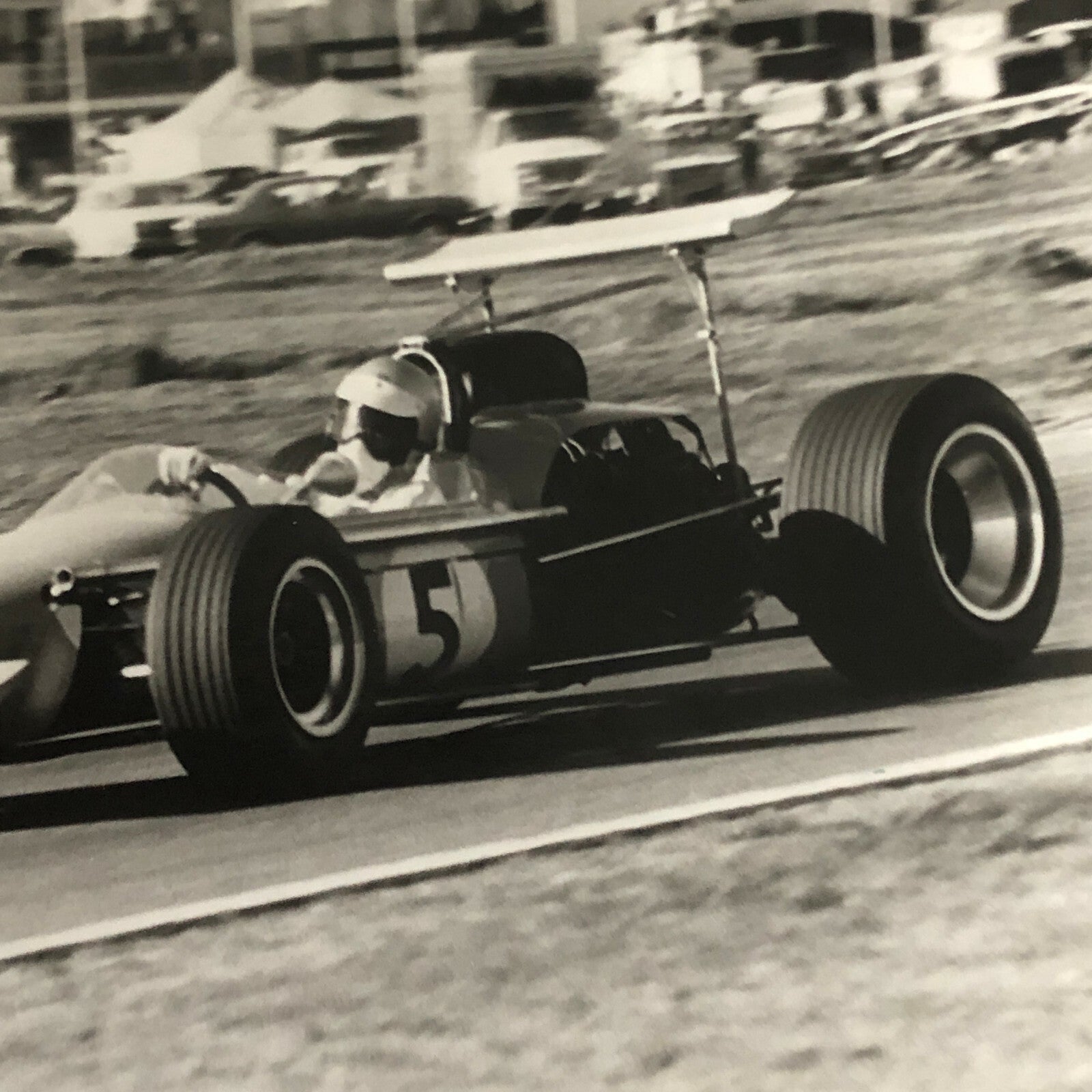Vintage Racing Car Driver Photo Photograph Print - Bartlett ? 