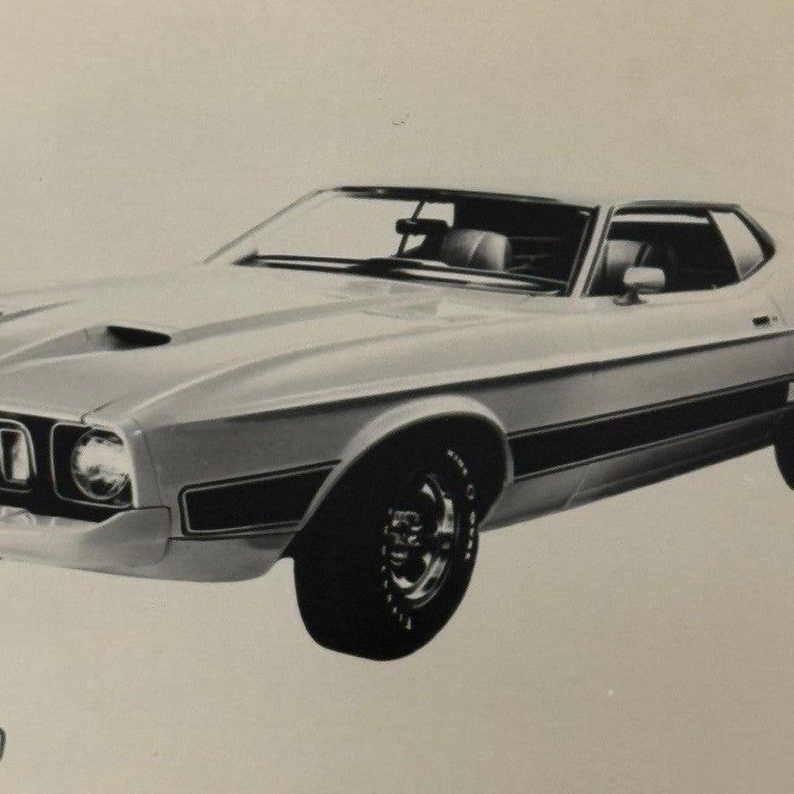 Vintage 1972 Ford Mustang Mach 1 Car Photo Photograph Modern Print