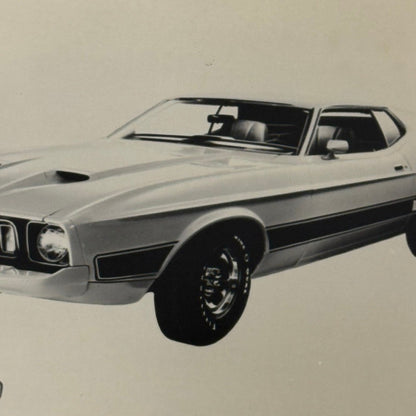 Vintage 1972 Ford Mustang Mach 1 Car Photo Photograph Modern Print