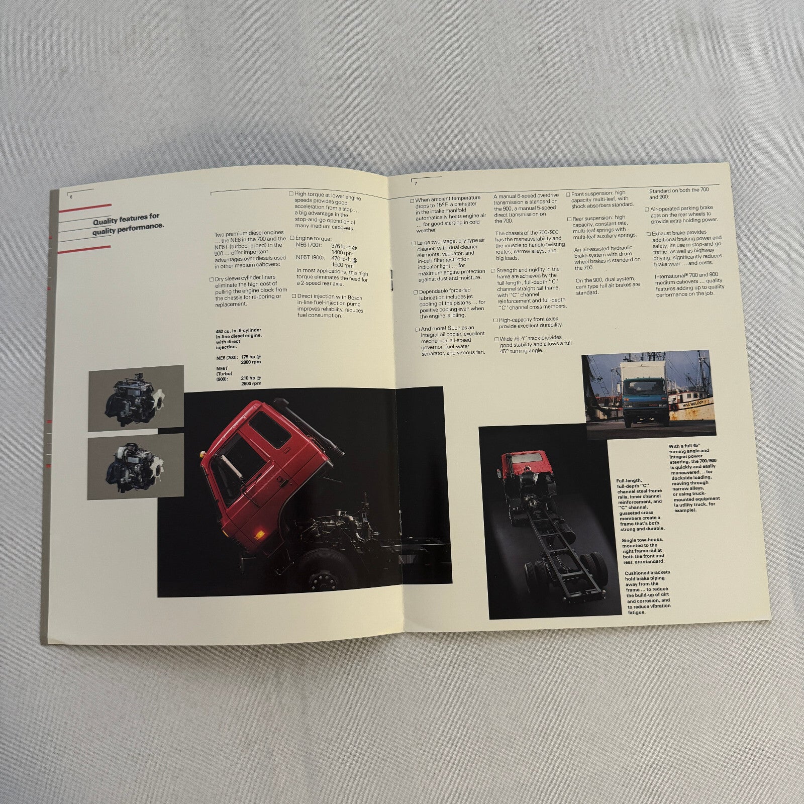 International Truck 700 and 900 Series Medium Cabover Sales Brochure Catalog