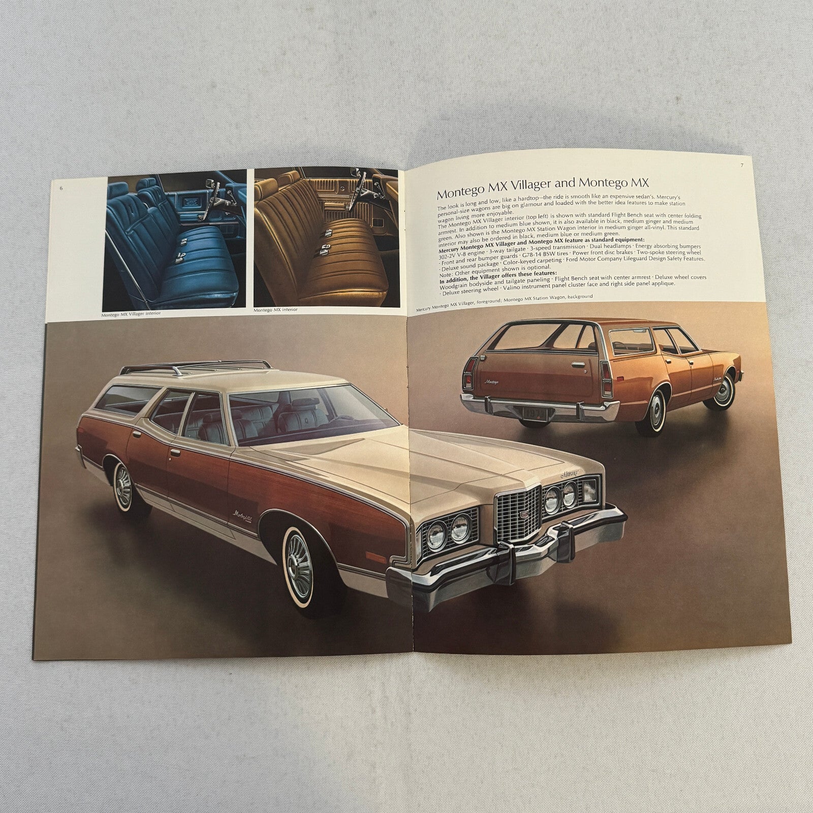 1973 Mercury Station Wagon Sales Brochure Catalog Montego Colony Park Marquis +