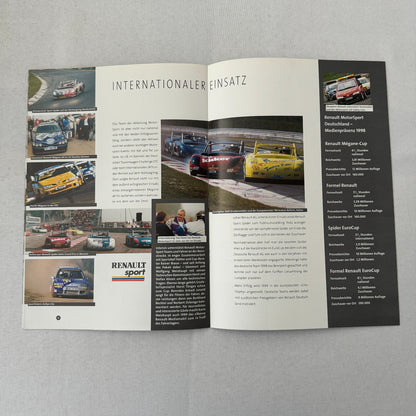 Renault Sport Racing Brochure GERMAN Text Renault Megane Cup Formula +