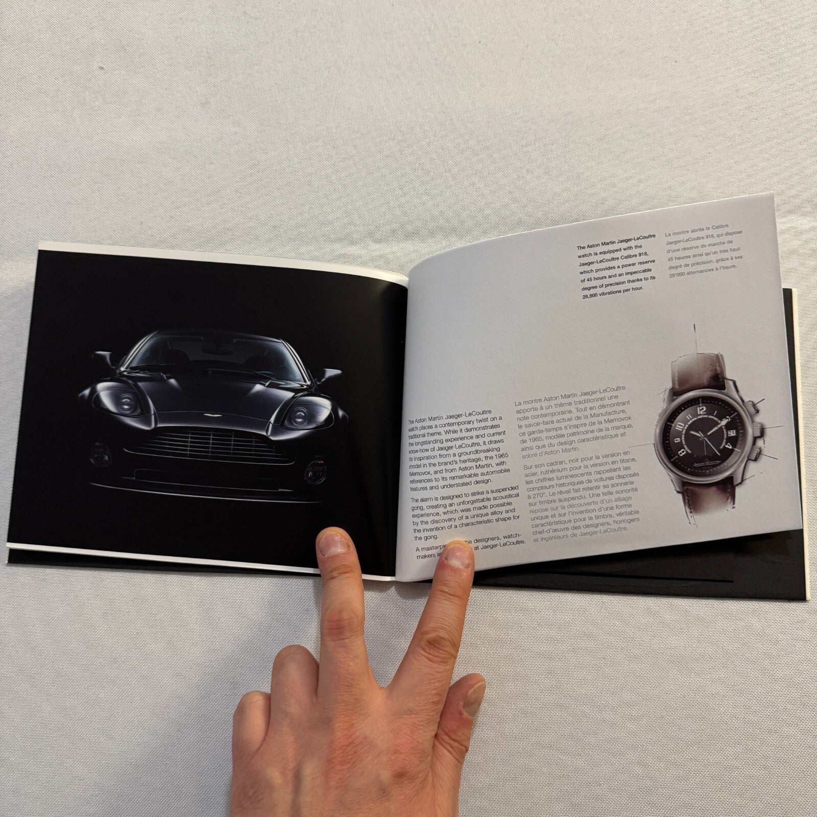 Aston Martin Jaegre Le Coultre Watch Collaboration Press Kit Brochure with CD
