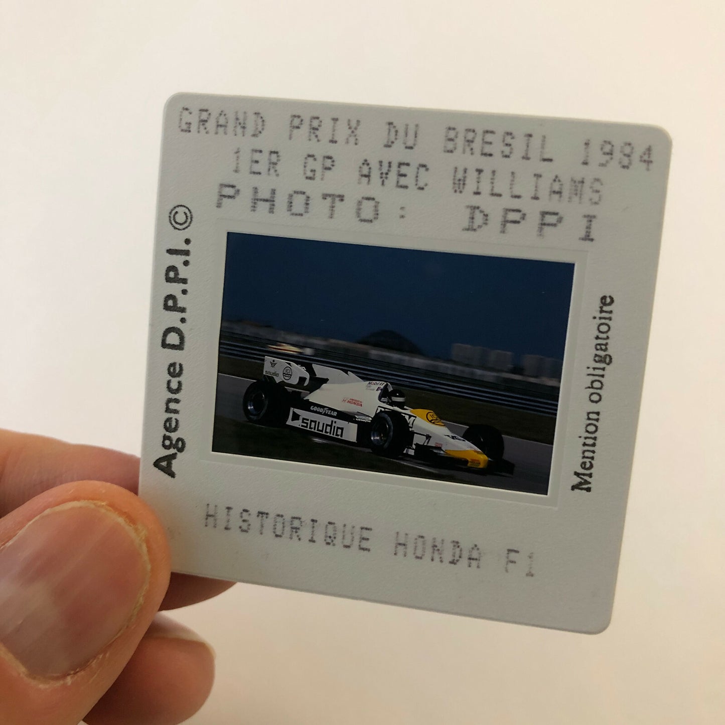 1984 Brazilian Grand Prix Williams Honda DPPI 35MM Press Photo Slide F1 Racing 