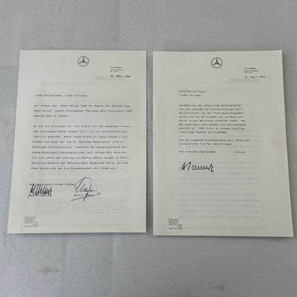 1990 Mercedes Benz Racing Motorsport Factory Press Kit 190E C9 C11 Cars GERMAN
